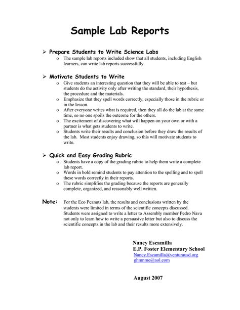 lab report results example|Complete Guide to Writing a Lab Report (With Example).